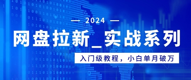 网盘拉新_实战系列，入门级教程，小白单月破万（1.0版教程）